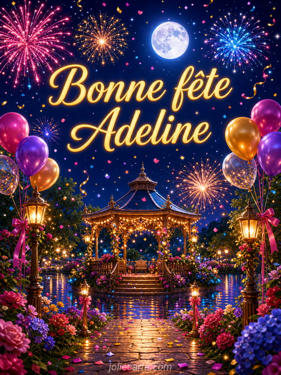 Carte bonne fĂȘte Adeline