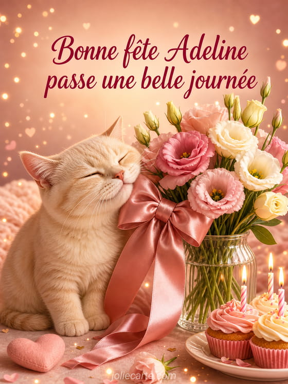 Carte bonne fĂȘte Adeline