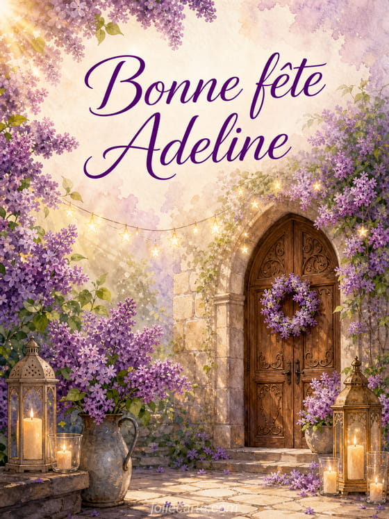 Carte bonne fĂȘte Adeline