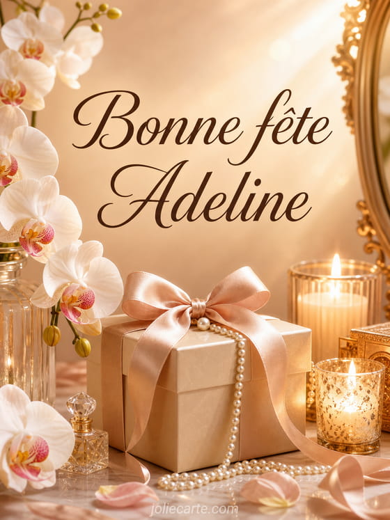 Carte bonne fĂȘte Adeline