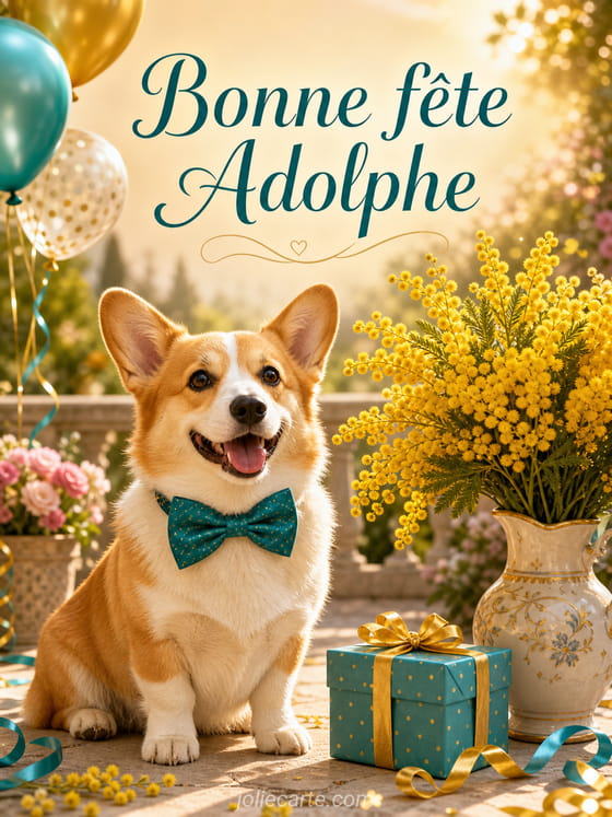 Carte bonne fête Adolphe