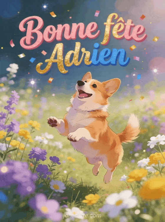 Bonne fête Adrien - Adrien gif bonne fete gratuit