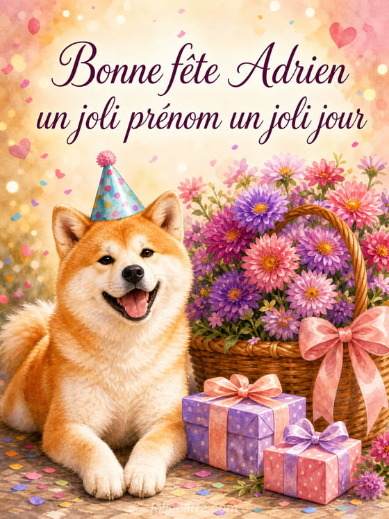 Carte bonne fête Adrien