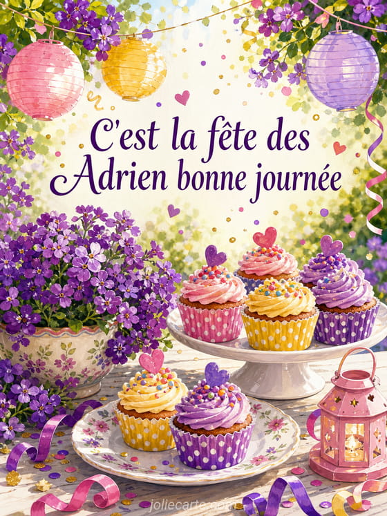 Carte bonne fête Adrien