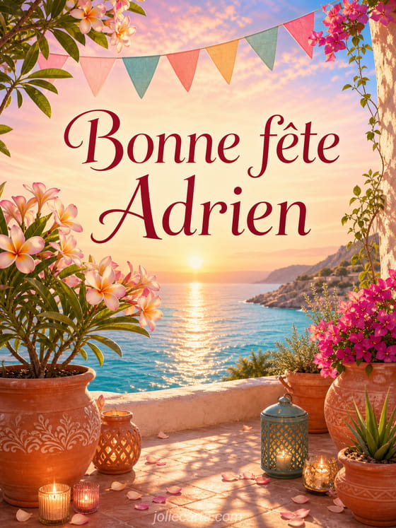 Carte bonne fête Adrien