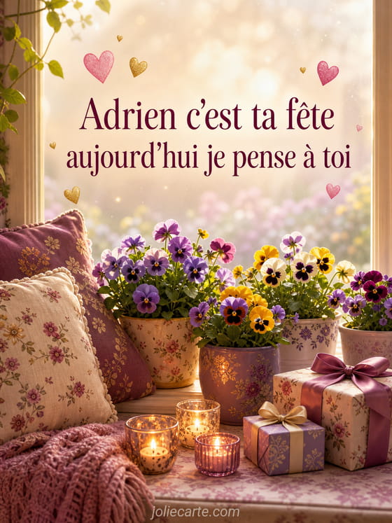 Carte bonne fête Adrien