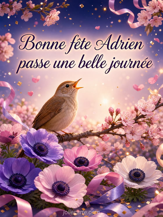 Carte bonne fête Adrien