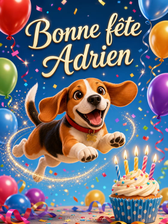 Carte bonne fête Adrien