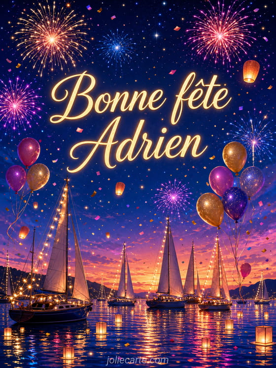 Carte bonne fête Adrien