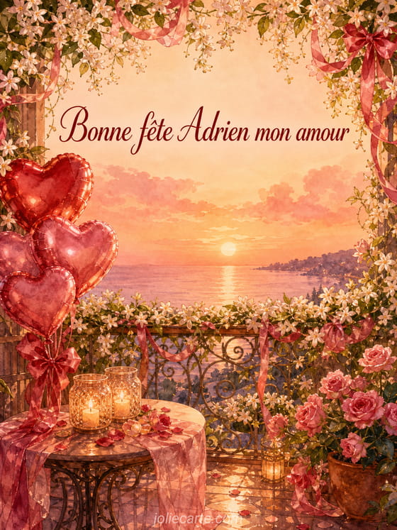 Carte bonne fête Adrien