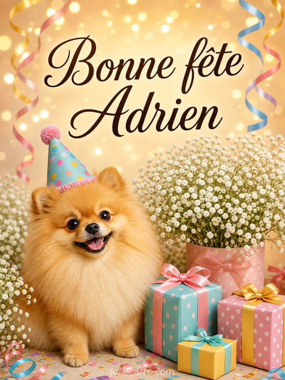 Carte bonne fête Adrien