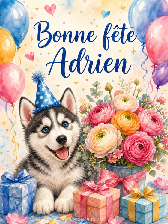 Carte bonne fête Adrien