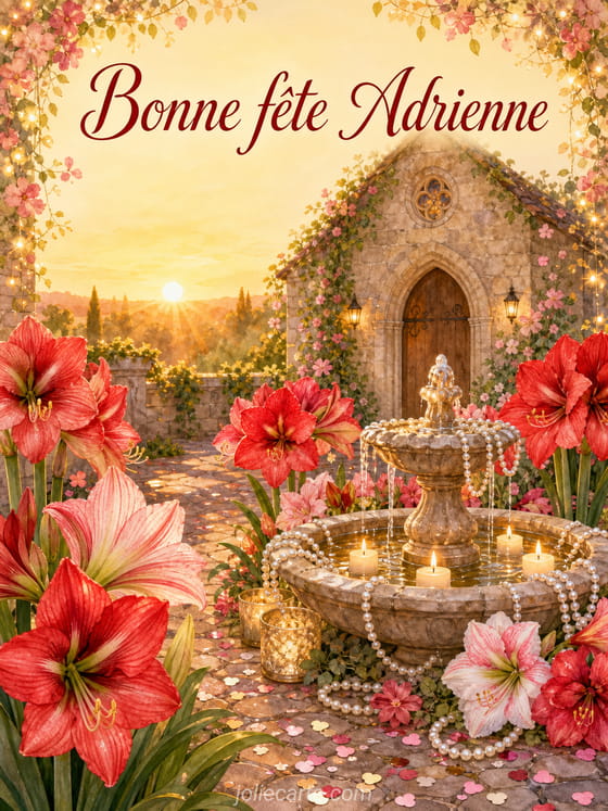 Carte bonne fête Adrienne