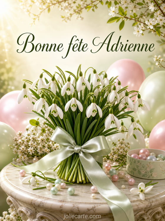 Carte bonne fête Adrienne