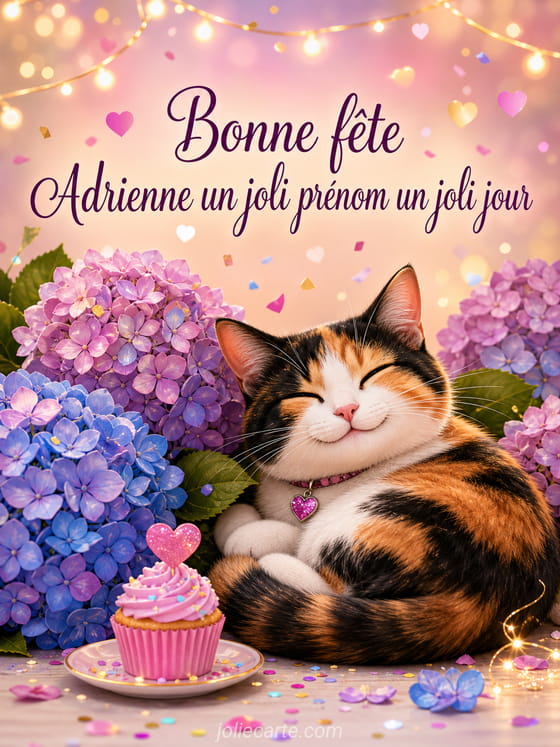 Carte bonne fête Adrienne