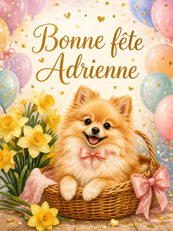 Carte bonne fête Adrienne