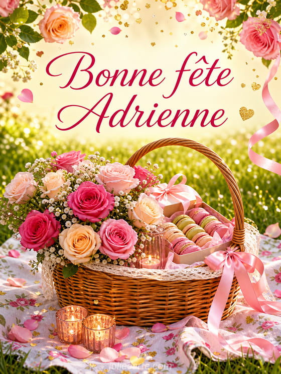 Carte bonne fête Adrienne