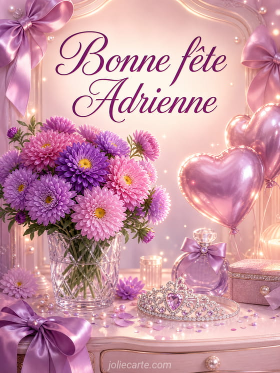 Carte bonne fête Adrienne