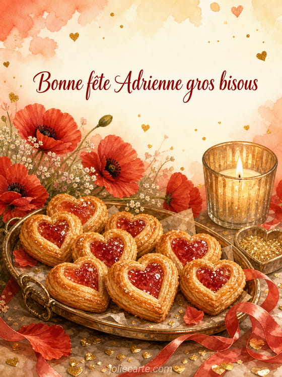 Carte bonne fête Adrienne