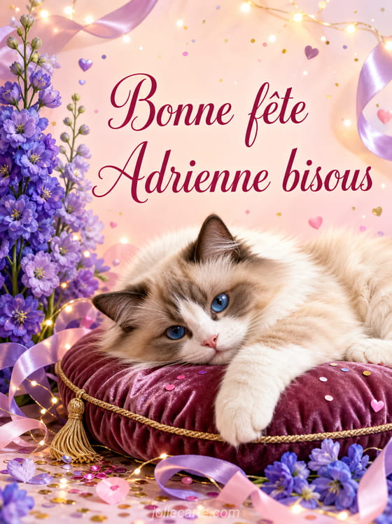 Carte bonne fête Adrienne