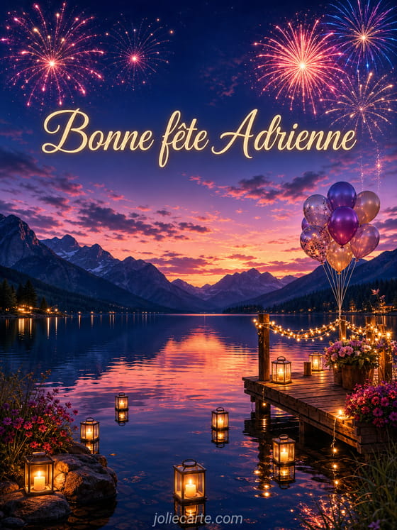 Carte bonne fête Adrienne