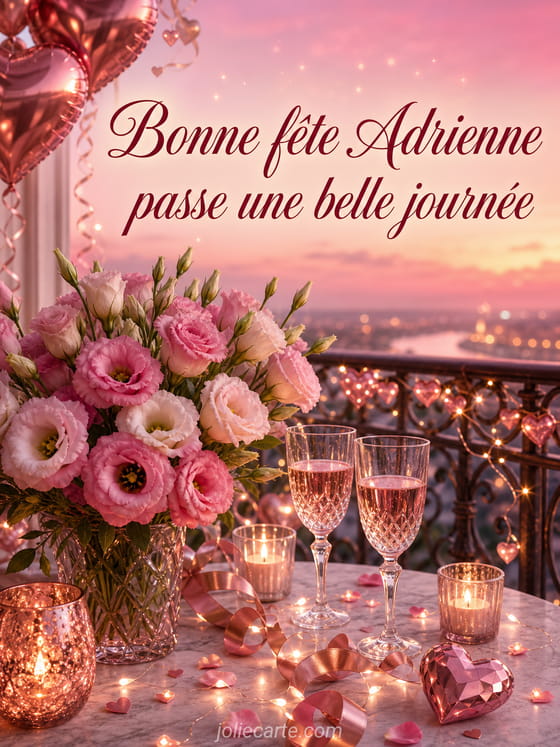 Carte bonne fête Adrienne