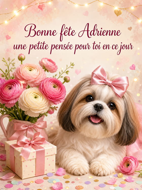 Carte bonne fête Adrienne