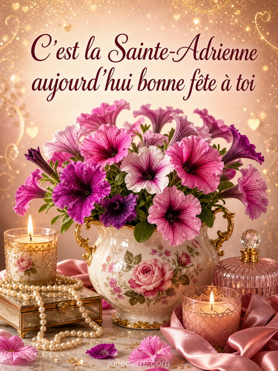Carte bonne fête Adrienne