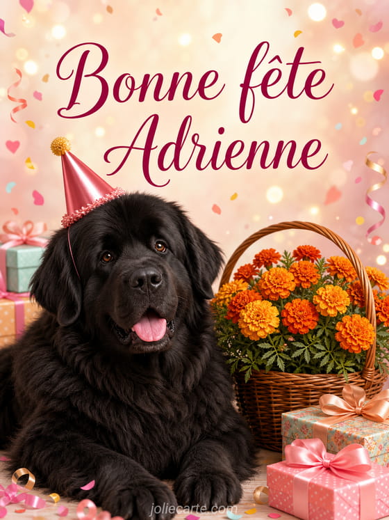 Carte bonne fête Adrienne