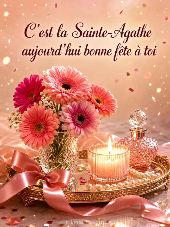 Carte bonne fête Agathe