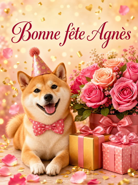 Carte bonne fête Agnès