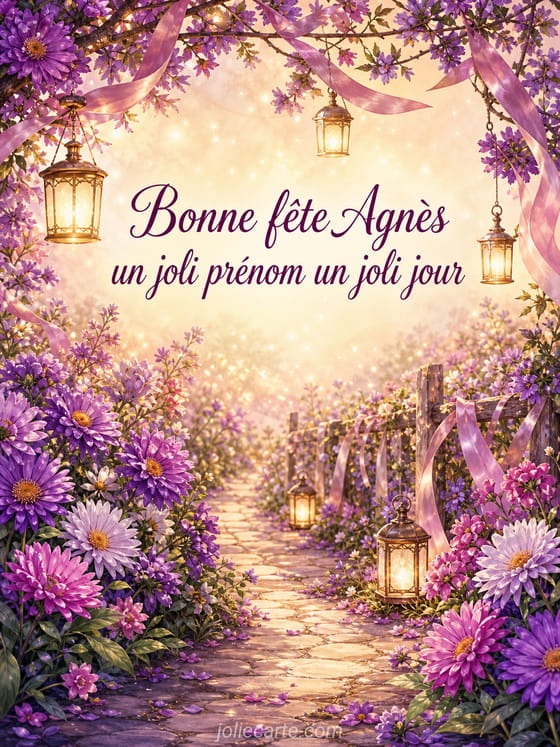 Carte bonne fête Agnès