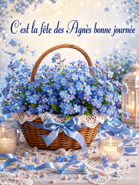 Carte bonne fête Agnès