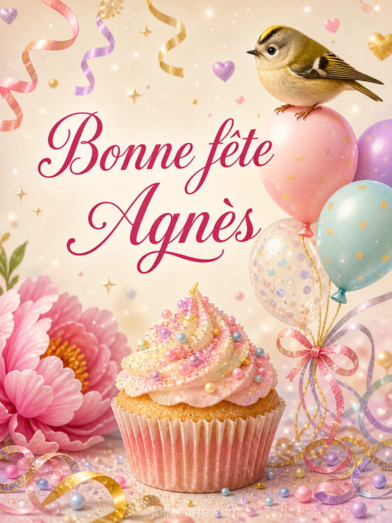 Carte bonne fête Agnès