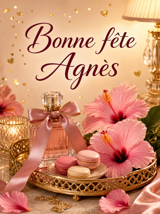 Carte bonne fête Agnès