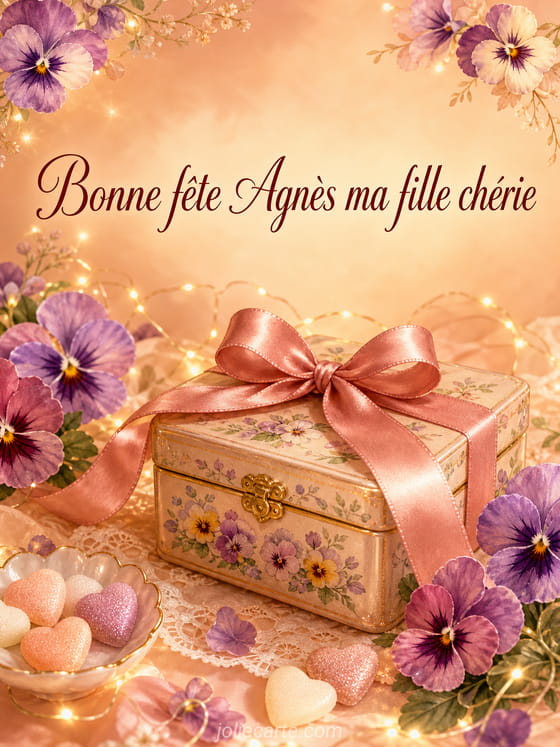 Carte bonne fête Agnès