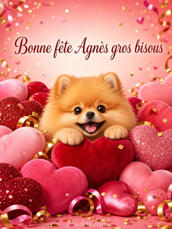 Carte bonne fête Agnès