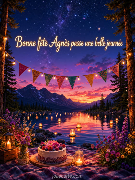 Carte bonne fête Agnès