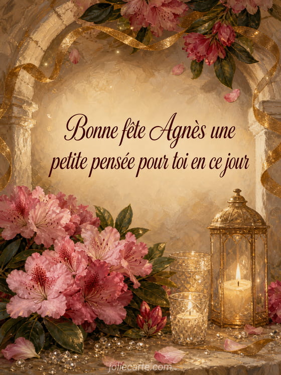 Carte bonne fête Agnès
