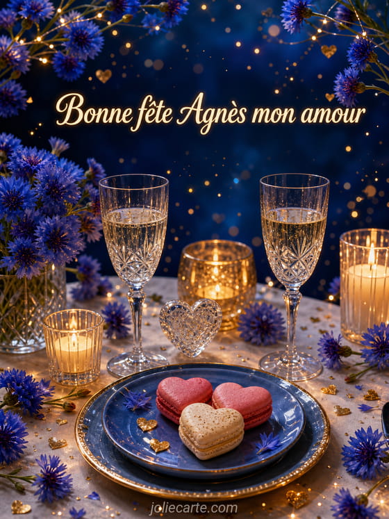 Carte bonne fête Agnès