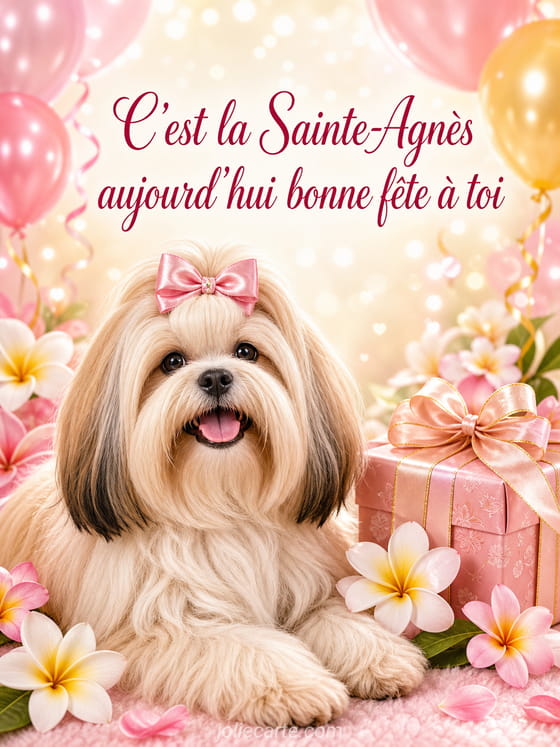 Carte bonne fête Agnès