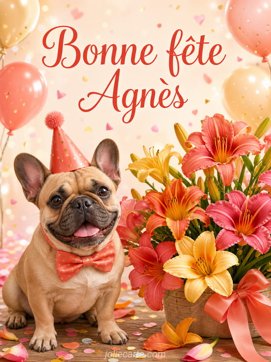 Carte bonne fête Agnès