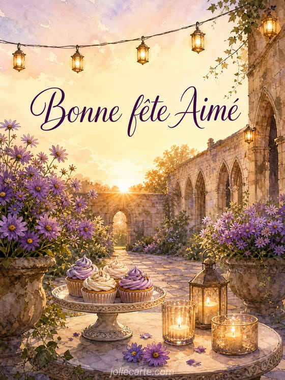 Carte bonne fĂȘte AimĂ©