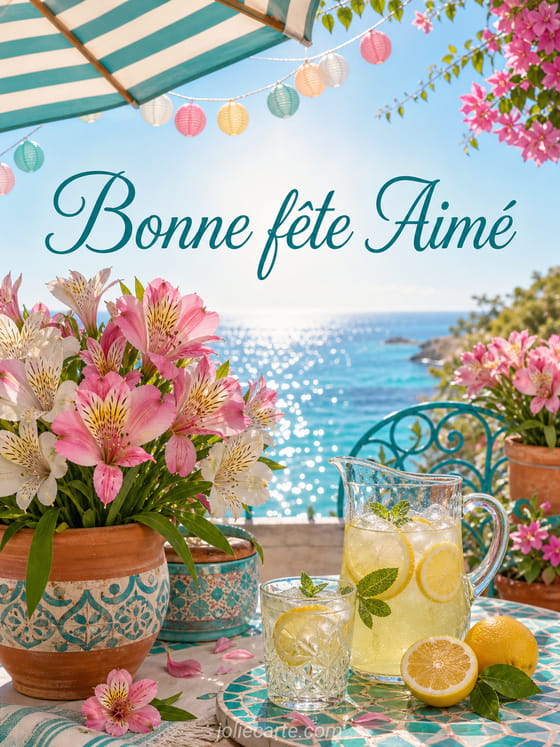 Carte bonne fĂȘte AimĂ©