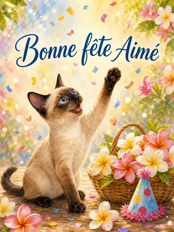 Carte bonne fĂȘte AimĂ©