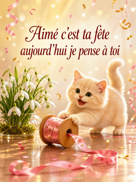 Carte bonne fĂȘte AimĂ©