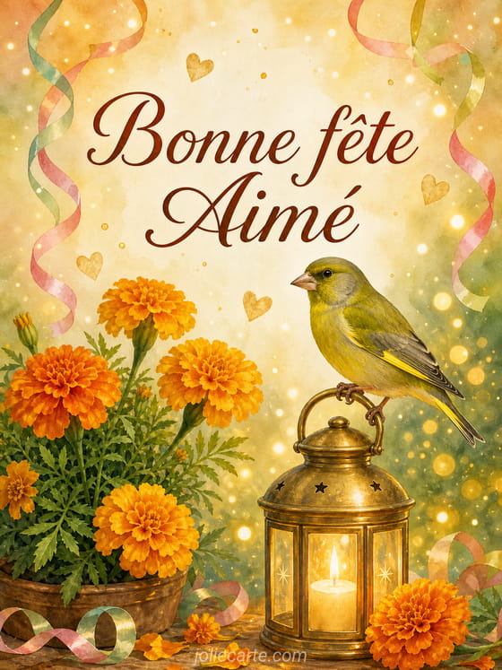 Carte bonne fĂȘte AimĂ©