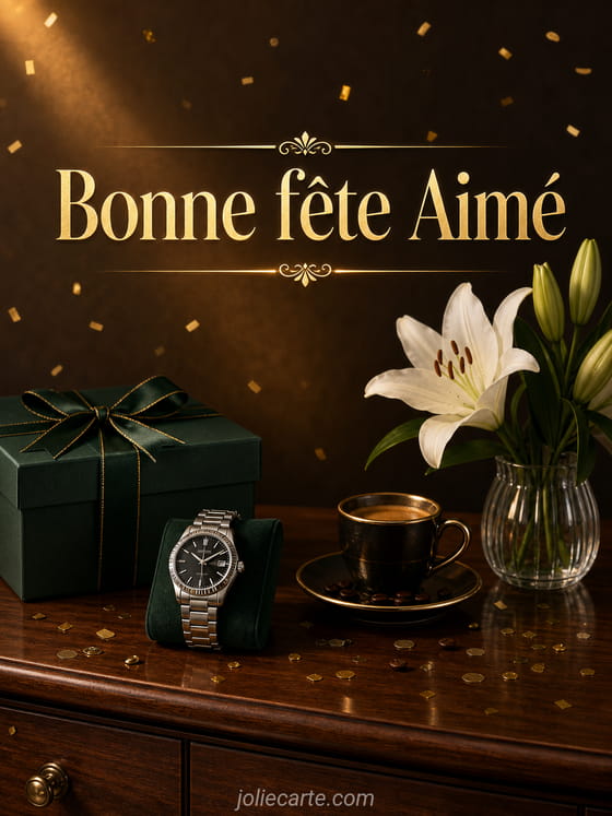 Carte bonne fĂȘte AimĂ©