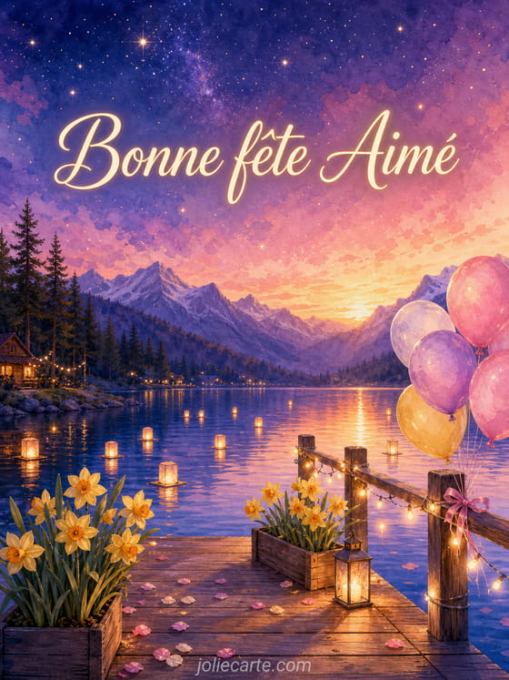Carte bonne fĂȘte AimĂ©