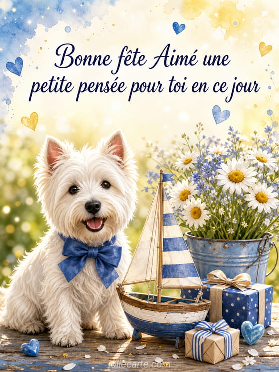 Carte bonne fĂȘte AimĂ©